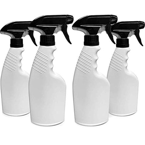 Reusable Plastic Spray Bottle Sprayer for Bleach, Auto Detailing, Water Plants, Grilling, Haircuts, Cleaning, Disinfectant, Chemicals, HDPE, Non-BPA, Easy Squeeze Trigger